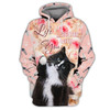 FUNSTUFFPRINT Love Cat,For Cat Lover, Full Print   3D Hoodie and Zip Hoodie