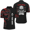 Custom Multi Color Bowling Quarter Zip shirts for men custom name and team name Skull Bowling, team bowling shirts
