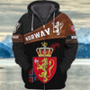 FUNSTUFFPRINT Norway Full Print Tad   3D Hoodie and Zip Hoodie