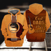 FUNSTUFFPRINT Guitar, Cool Dads Play Guitar  3D Hoodie and Zip Hoodie