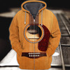 FUNSTUFFPRINT Guitar, Cool Dads Play Guitar  3D Hoodie and Zip Hoodie