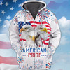 FUNSTUFFPRINT  Eagle American Pride - Independence Day Is Coming 3D Hoodie and Zip Hoodie