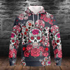 FUNSTUFFPRINT  Sugar Skull - 3D Full Print Tad 02 3D Hoodie and Zip Hoodie