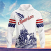 FUNSTUFFPRINT American By Birth Veteran By Choice 3D Hoodie and Zip Hoodie