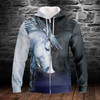 FUNSTUFFPRINT Horse Full Print   3D Hoodie and Zip Hoodie