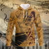 FUNSTUFFPRINT Piano Full Print  3D Hoodie and Zip Hoodie