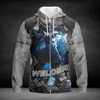 FUNSTUFFPRINT  Welder Blue Graphic Design  3D Hoodie and Zip Hoodie