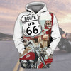 FUNSTUFFPRINT This Biker Conquers Route 66   3D Hoodie and Zip Hoodie