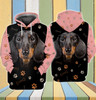 FUNSTUFFPRINT Dachshund And Pink  3D Hoodie and Zip Hoodie
