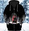 FUNSTUFFPRINT Dachshund And Winter Night    3D Hoodie and Zip Hoodie