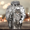 FUNSTUFFPRINT Love Cats Maine Coon  3D Hoodie and Zip Hoodie