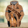 FUNSTUFFPRINT Dachshund Love   3D Hoodie and Zip Hoodie