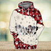 FUNSTUFFPRINT Snow Kitten Love  3D Hoodie and Zip Hoodie