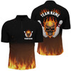 Custom Flame bowling shirt custom my balls are on fire bowling Quarter Zip shirts for men, bowling jersey