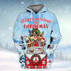 FUNSTUFFPRINT Pugs Dog All Hearts Come Home For Christmas 3D Shirt Pugs Dog And Santa On Hippie Car 3D Hoodie and Zip Hoodie