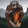 FUNSTUFFPRINT Brown Horse 3D Shirts Design, Love Horse  3D Hoodie and Zip Hoodie