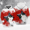 FUNSTUFFPRINT Christmas Cats  3D Hoodie and Zip Hoodie