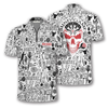 Custom Personalized Doodle Pattern Custom Darts Jerseys for Men, Skull Dart Shirt