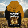 FUNSTUFFPRINT Father And Daughter Hunting Partners For Life Personalized Name 3D Hoodie and Zip Hoodie