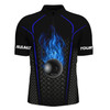 Custom Bowling Shirt For men custom Quarter Zip Bowling Jersey 3D Bowling Multi Color Team Shirt For men