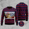 FUNSTUFFPRINT Labrador Retriever Ride Ugly Christmas Sweater, Dog Ugly Christmas Sweater, Ugly Dog Sweaters Ugly  Sweater