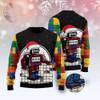 FUNSTUFFPRINT Lego Robot Hohoho Ugly Christmas Sweater, Christmas Sweater, Ugly Sweater, Funny Xmas Sweaters Ugly  Sweater