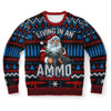 FUNSTUFFPRINT Living in An Ammo Wonderland Ugly Christmas Sweater, Christmas Sweater, Ugly Sweater, Funny Xmas Sweaters Ugly  Sweater