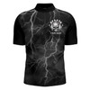 Custom Skull Bowling League Shirt Men Bowling Jersey Team Lightning Thunder Bowling Quarter-Zip Shirt