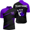 Custom Personalized Name Team Multi Color Bowling Jersey Men Custom Bowling Shirt Team Bowling Quarter-Zip Shirts