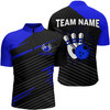 Custom Personalized Name Team Multi Color Bowling Jersey Men Custom Bowling Shirt Team Bowling Quarter-Zip Shirts