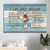Cross Fiower Painting Blue Butterfly Religious Song I Can Only Imagine Canvas Wall Art - Christian Wall Decor