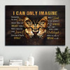 Butterfly Drawing Christian Song I Can Only Imagine Canvas Wall Art - Christian Wall Decor
