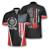 Custom Vintage American Flag Emblem Custom Darts Jerseys for Men, Dart Flag Shirt, Uniform Dart Team