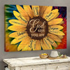 Beautiful Sunflower God Says You Are Canvas Wall Art - Christian Wall Decor