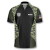 Custom Skull Camouflage Waving Flag Custom Darts Jerseys for Men, Red Dart Skull Shirt, Jersey Shirt for Dart Player