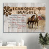 Beautiful Horse Wooden Windmill White Butterfly Canvas I Can Only Imagine Canvas Wall Art - Christian Wall Decor