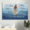 Beautiful Girl White Dress Sea Turtle Walking On Water Canvas I Can Only Imagine Canvas Wall Art - Christian Wall Decor