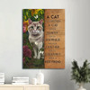 Beautiful Cat Drawing Flower Garden Butterfly A Cat Is Not Just A Cat Canvas Wall Art - Christian Wall Decor
