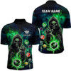 Custom Billiard Multi Color Death Skeleton Customized Name, Team Name 3D Jersey Shirt For Men
