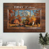 Autumn Forest Unique House Red Cardinal Old Ladybug Car Today I Choose Joy Canvas Wall Art - Christian Wall Decor