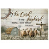 The Lord Is My Shepherd I Shall Not Want Psalm 23:1 Wall Art Canvas - Religious Posters - Ciaocustom