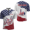 Custom American Flag Bowling Quarter-Zip Shirt Custom Bowling Jersey for Men Bowling Team League