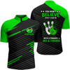 Custom Funny Bowling Shirt for Men Multi Color Custom Bowling Jersey Quarter-Zip 2 Fingers And A Thumb