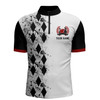 Custom Personalized Bowling Quarter-Zip Shirt for Men Strike Bowling Jersey Team White Bowling Shirt