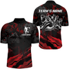 Custom Men Bowling Quarter-Zip Shirt Custom Multi Color Camo Bowling Jersey Bowling Team League Shirt