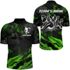 Custom Men Bowling Quarter-Zip Shirt Custom Multi Color Camo Bowling Jersey Bowling Team League Shirt