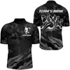 Custom Men Bowling Quarter-Zip Shirt Custom Multi Color Camo Bowling Jersey Bowling Team League Shirt