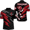 Custom Bowling Quarter-Zip Shirt For Men Custom Bowling Jersey Team League Bowling Shirts, Multi Color Bowling Jersey