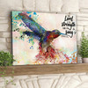 Hummingbird - The Lord Is My Strength And My Song - Exodus 15:2 - Christian Canvas Prints - Faith Canvas - Bible Verse Canvas - Ciaocustom