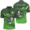 Custom Men's Bowling Quarter Zip Shirts Custom Multi Color Bowling Ball Pins Team League Jersey, Bowling Gift